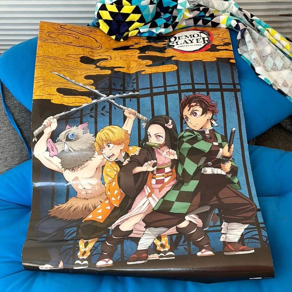 Demon Slayer Poster Characters: Tanjiro Nezuko Inosuke Zenitsu Two InStock NWOTS - Picture 1 of 8
